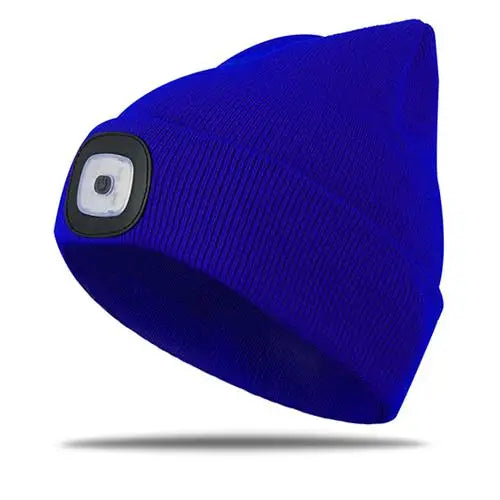 WEST BIKING Running Caps Winter Warm Knit Hat Flashlight LED Headlamp Outdoor Sport Caps Fishing Hiking Windproof Cycling Caps
