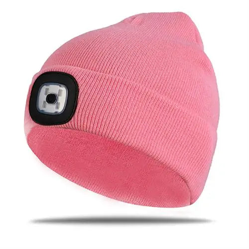 WEST BIKING Running Caps Winter Warm Knit Hat Flashlight LED Headlamp Outdoor Sport Caps Fishing Hiking Windproof Cycling Caps