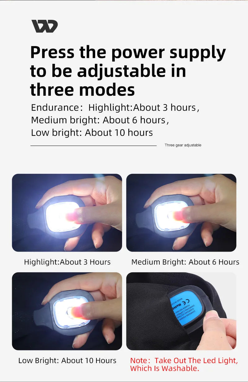 WEST BIKING Running Caps Winter Warm Knit Hat Flashlight LED Headlamp Outdoor Sport Caps Fishing Hiking Windproof Cycling Caps