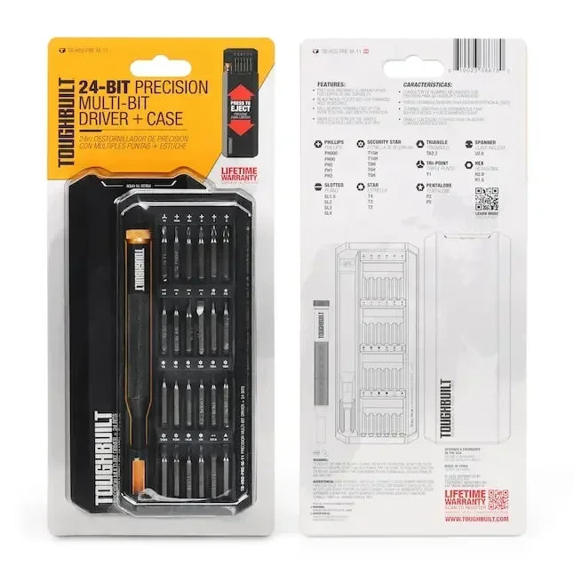 TOUGHBUILT TB-H5S-PRE-M-11 24-bit Precision Multi-Bit Driver + Case Precision Screwdriver Set Hand Tools