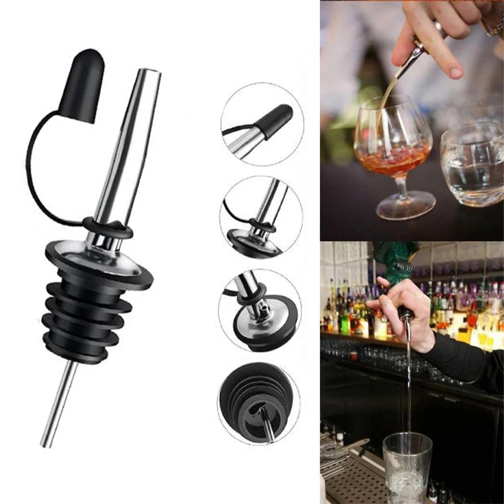 Oil Bottle Stopper Cap Dispenser Sprayer Lock Wine Pourer Sauce Nozzle Liquor Leak-Proof Plug Bottle Stopper Kitchen Bar Tool