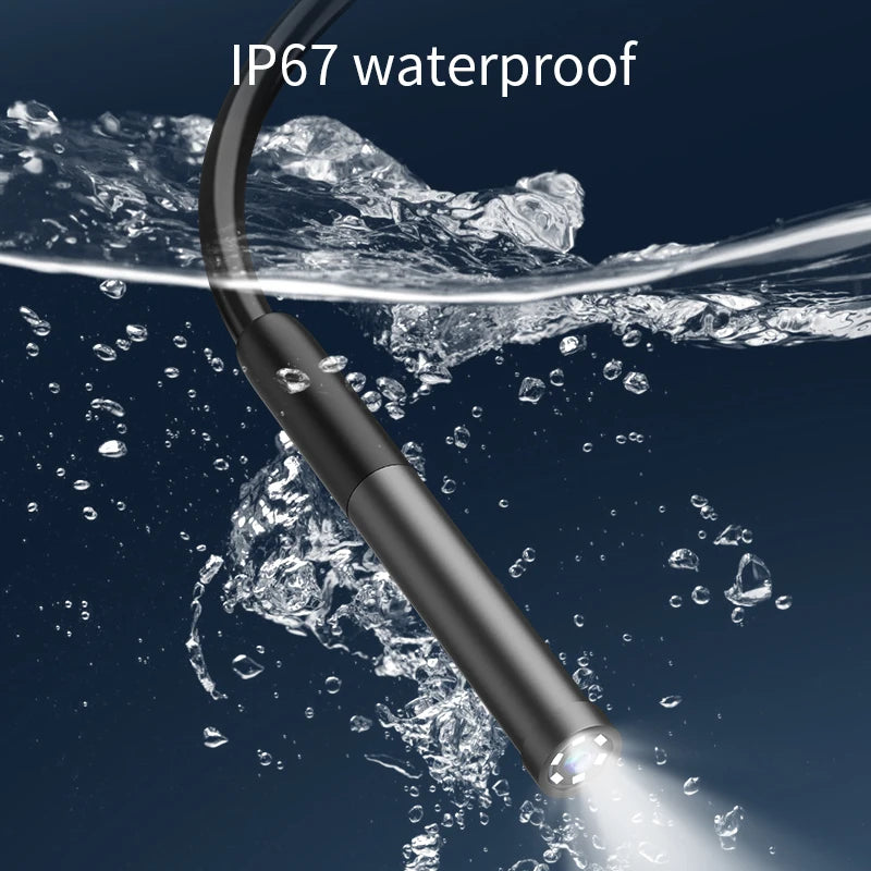 Endoscope Camera with Light 1080P HD Inspection Camera IP67 Waterproof Pipeline Borescope Camera for Android, iPhone Android
